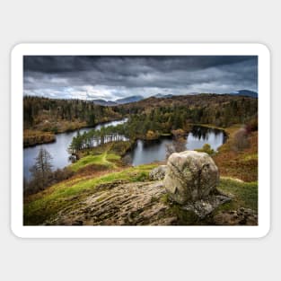 Tarn Hows Lake and Mountain View Sticker